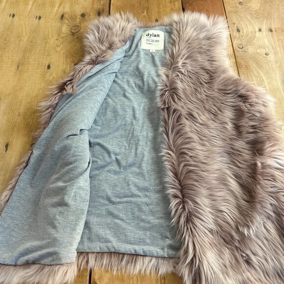 Dylan Faux Fur Vest L Champagne Warm Womens - Picture 2 of 8